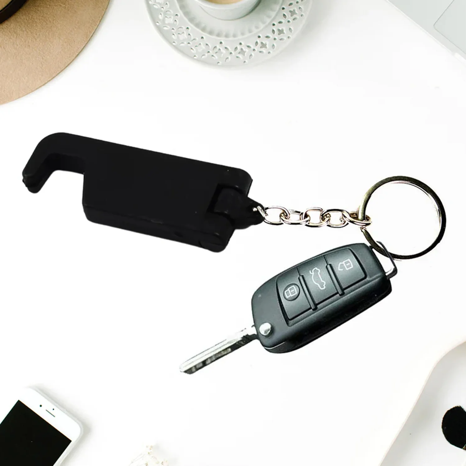 Plastic Keychain Mobile Stand – 2 in 1 Multicolor Phone Holder Set - Image 5