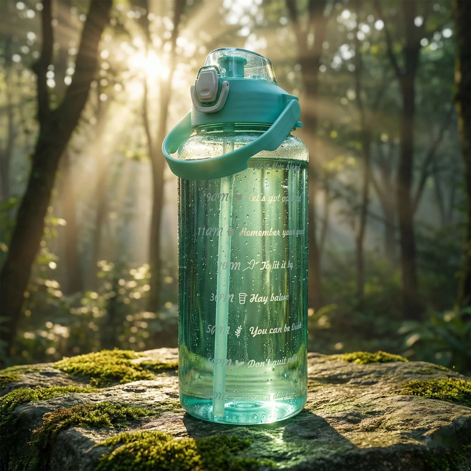 2 Litre Sports Water Bottle – Leakproof Flip Lock with Straw - Image 7