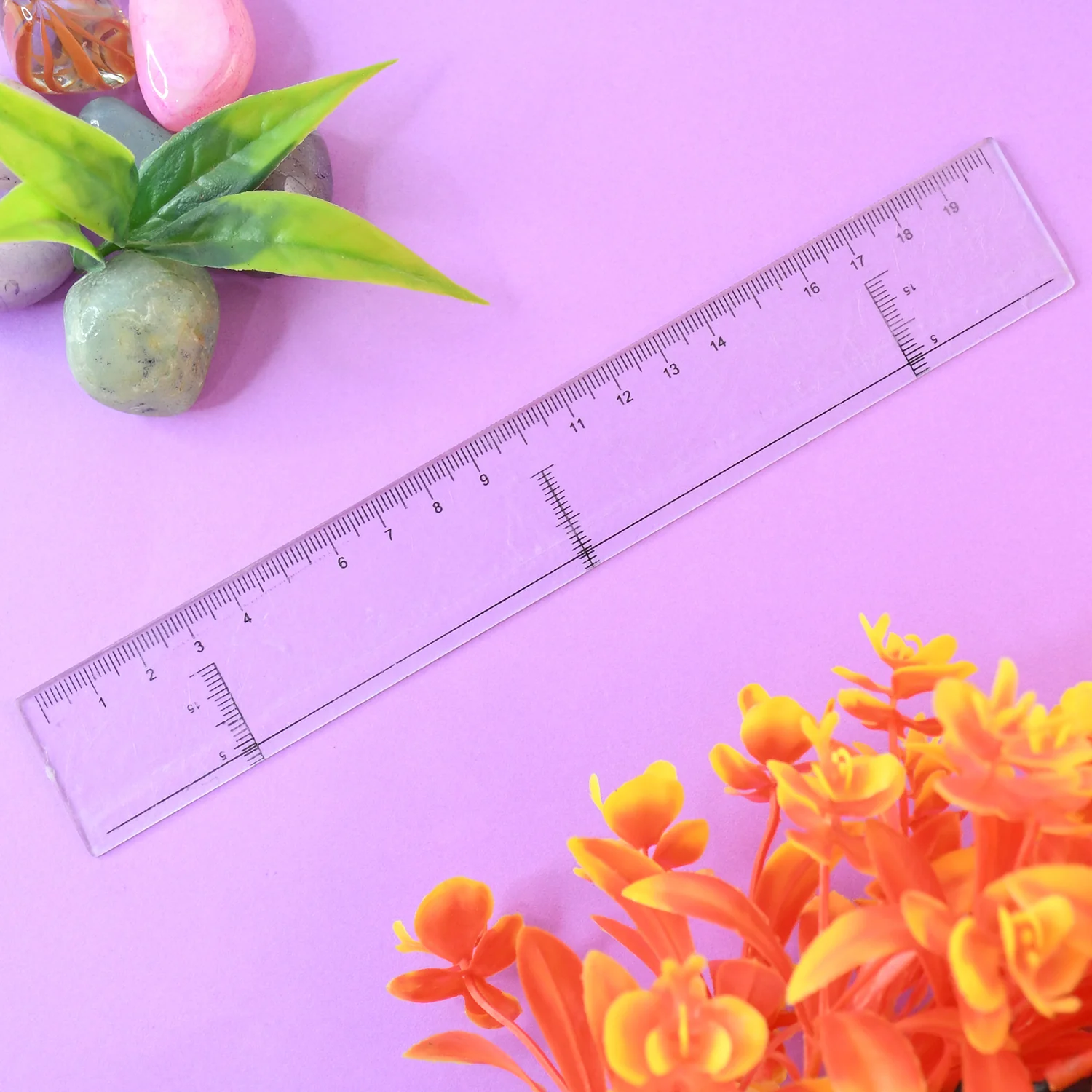 20 cm Transparent Plastic Ruler – Dual Scale for Precise Measurement - Image 4