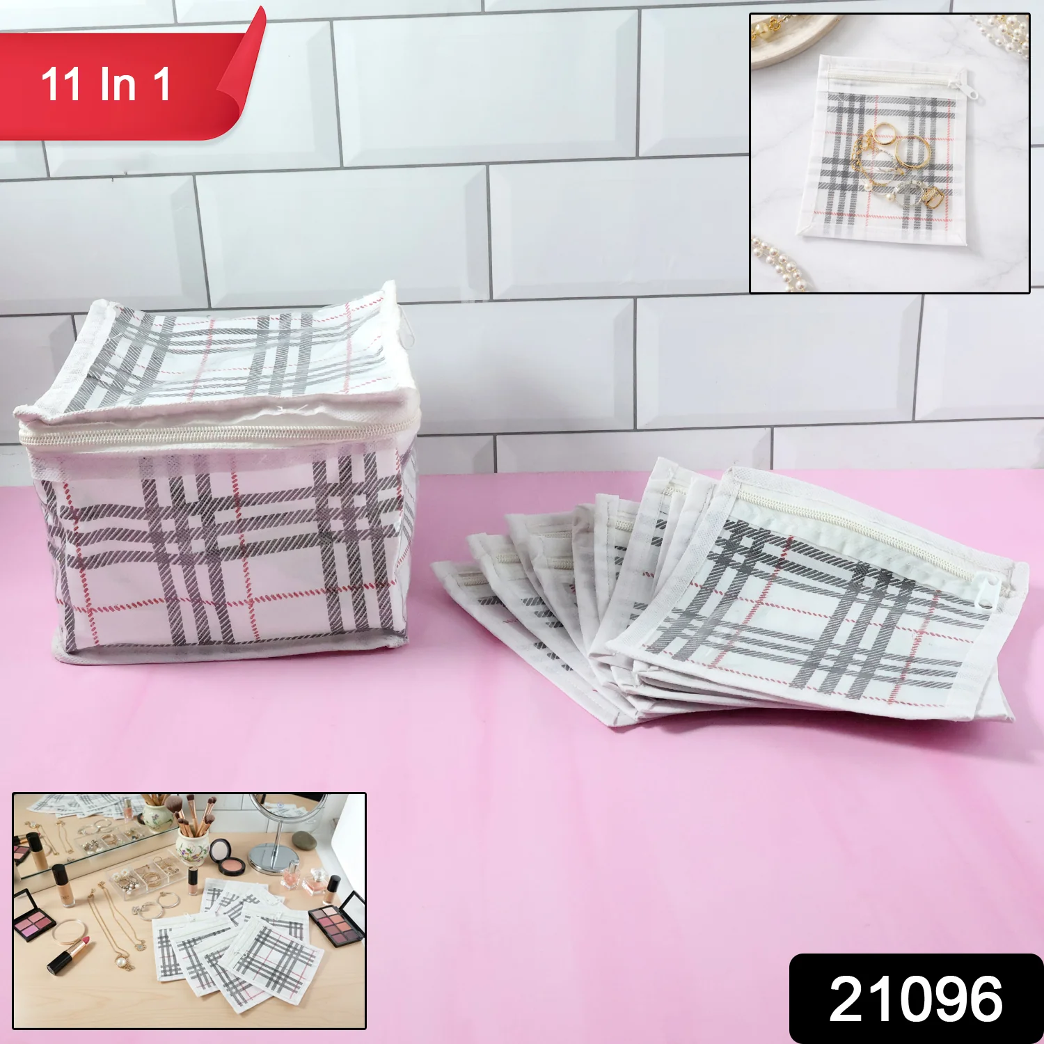 Jewellery Organizer Kit – 11-Piece PVC Travel-Friendly Set - Image 2