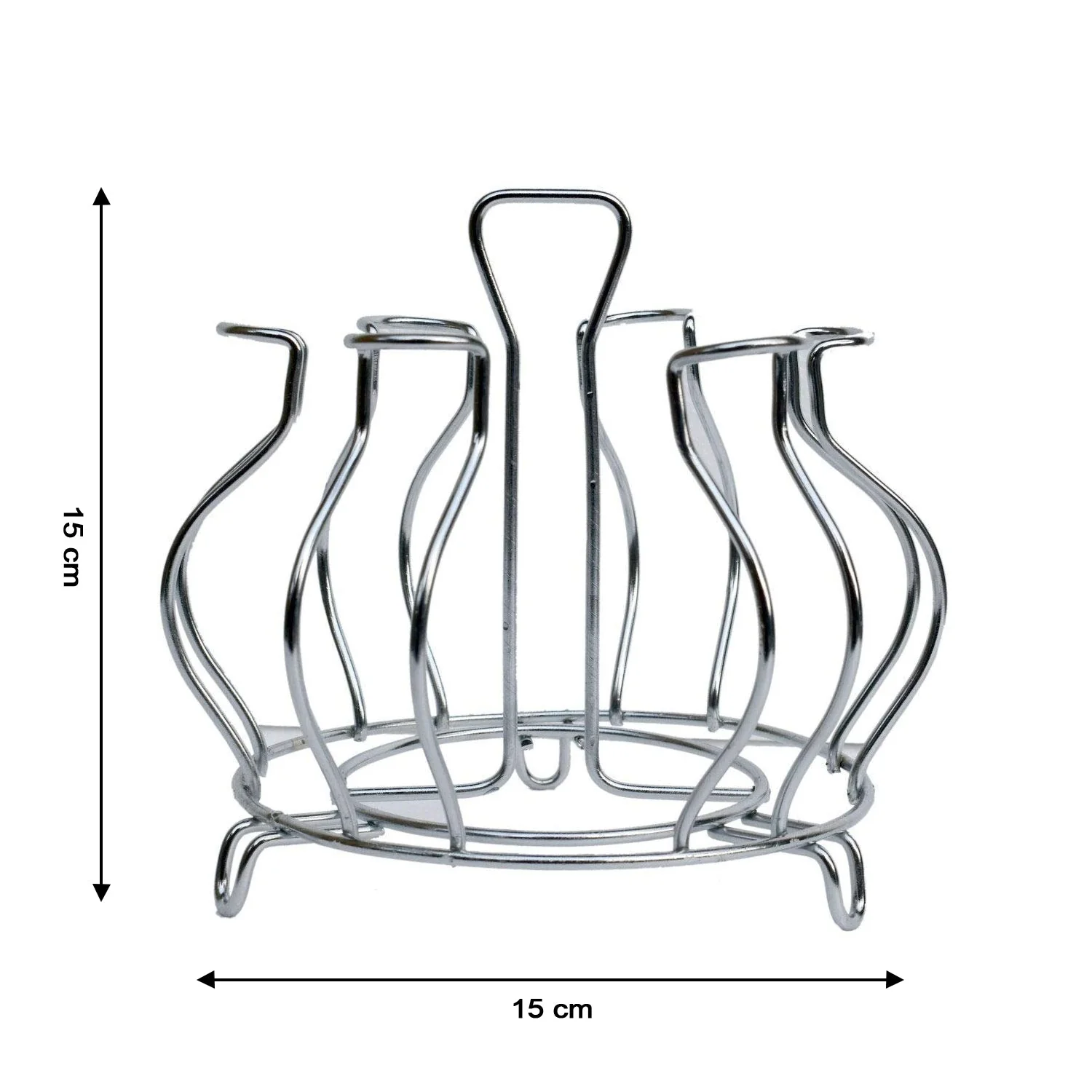 Stainless Steel Glass Holder – Hanging Kitchen Organizer | CookAura - Image 3