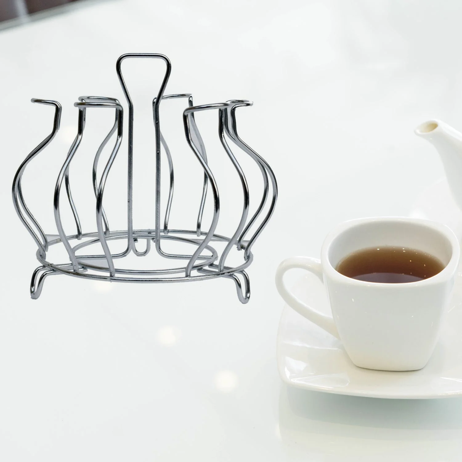 Stainless Steel Glass Holder – Hanging Kitchen Organizer | CookAura - Image 5
