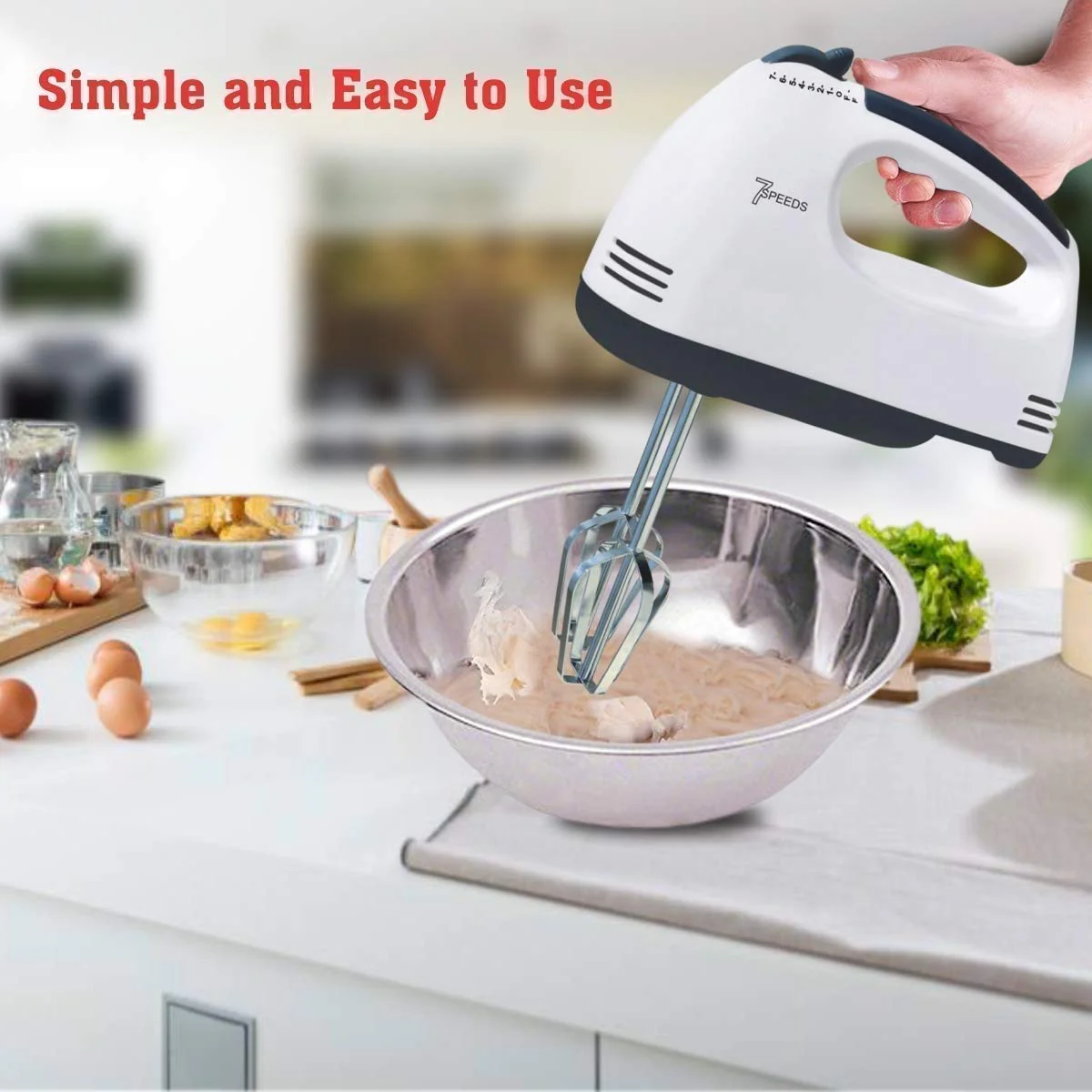 Electric Hand Mixer – 7-Speed with Attachments | XcelCraft - Image 5