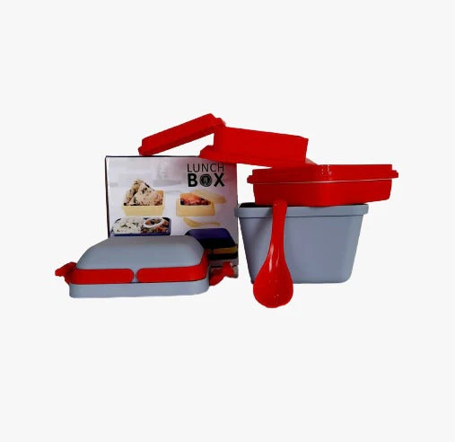 Airtight Lunch Box – 3 Compartment, Push Lock | Lunchie Bunchie - Image 4