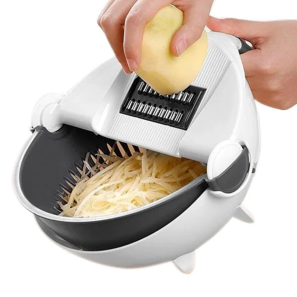 Vegetable Cutter Slicer – 10-in-1 with Rotating Drain Basket | Indo Glow - Image 4
