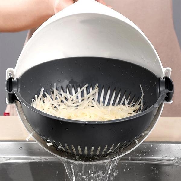 Vegetable Cutter Slicer – 10-in-1 with Rotating Drain Basket | Indo Glow - Image 5