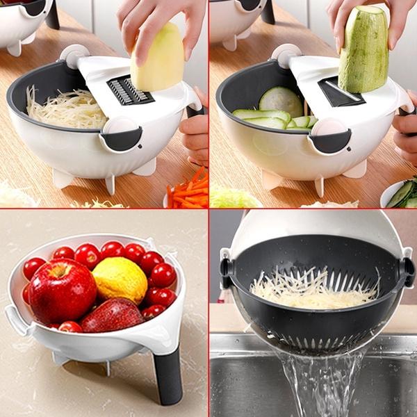 Vegetable Cutter Slicer – 10-in-1 with Rotating Drain Basket | Indo Glow - Image 9