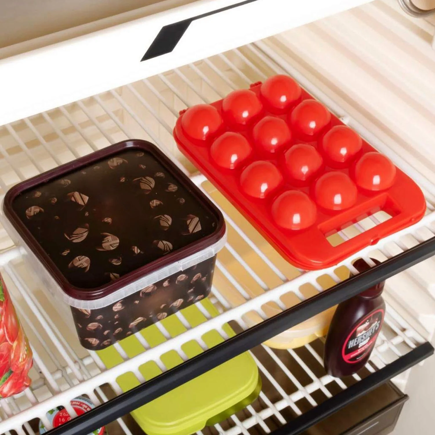 Plastic Egg Carrier – 12 Egg Storage Box for Fridge & Travel | Organivo - Image 3