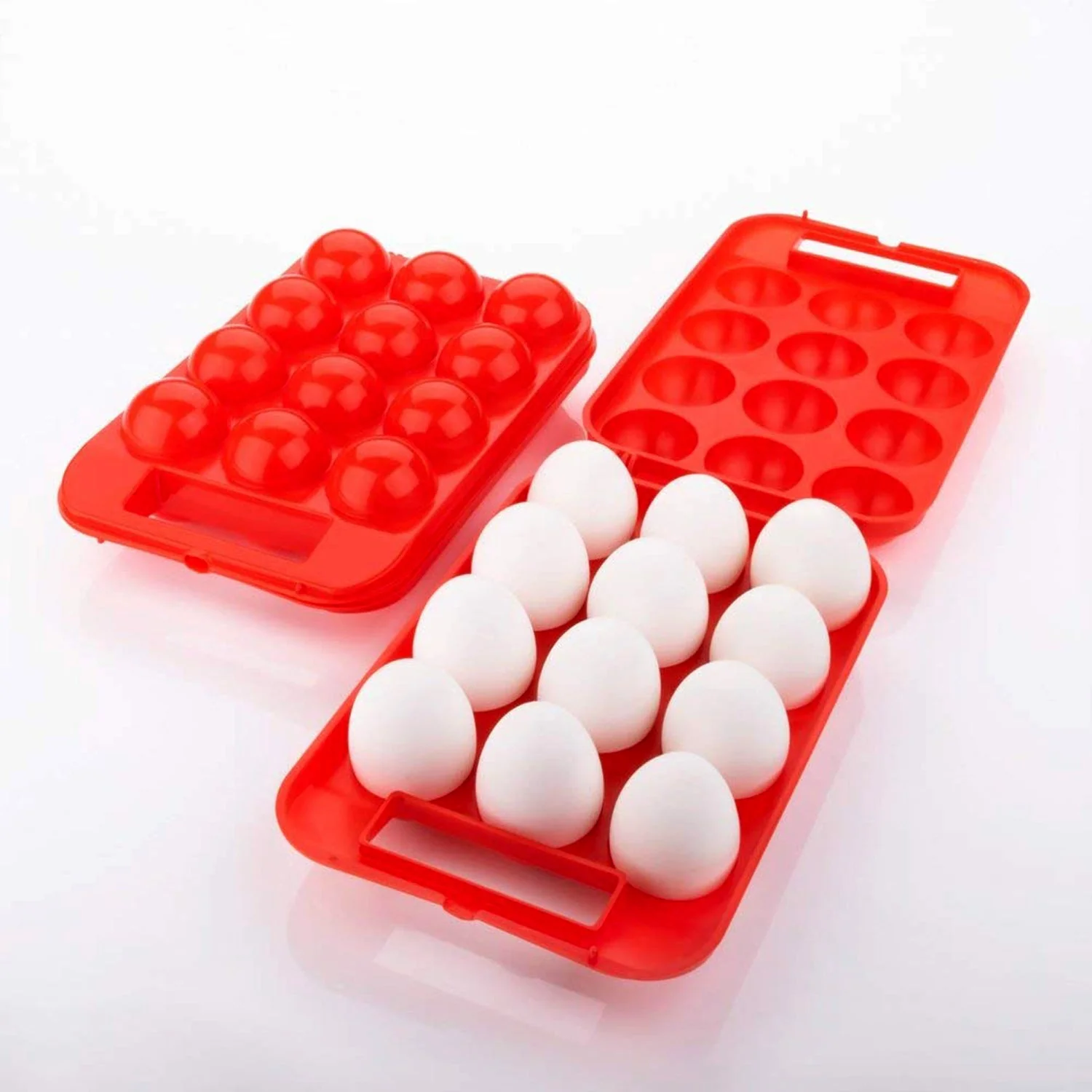 Plastic Egg Carrier – 12 Egg Storage Box for Fridge & Travel | Organivo - Image 5
