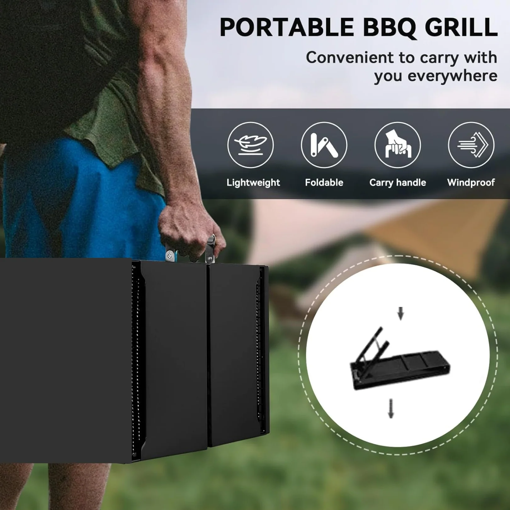 Portable Charcoal BBQ Grill – Folding Design for Outdoor & Home | FirePot - Image 5
