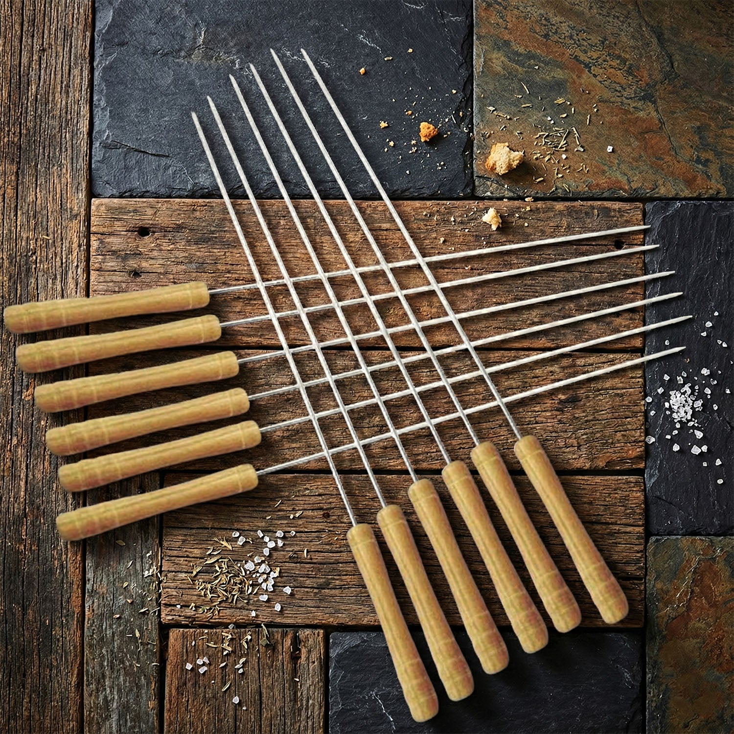 Barbecue Skewers – Stainless Steel & Wooden Handle | Indo Glow - Image 6