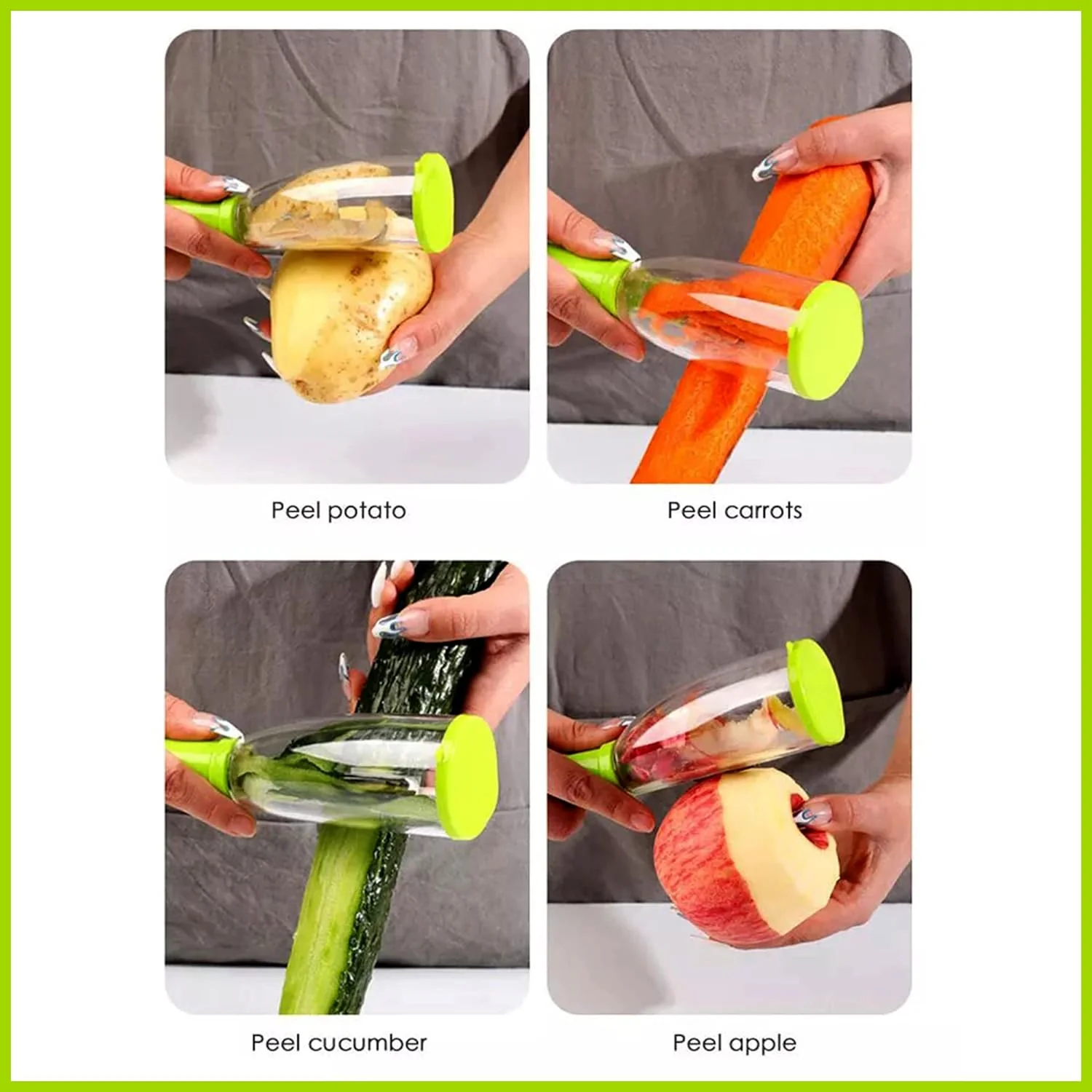 Smart Vegetable Peeler – Mess-Free with Container | Quickslice - Image 9
