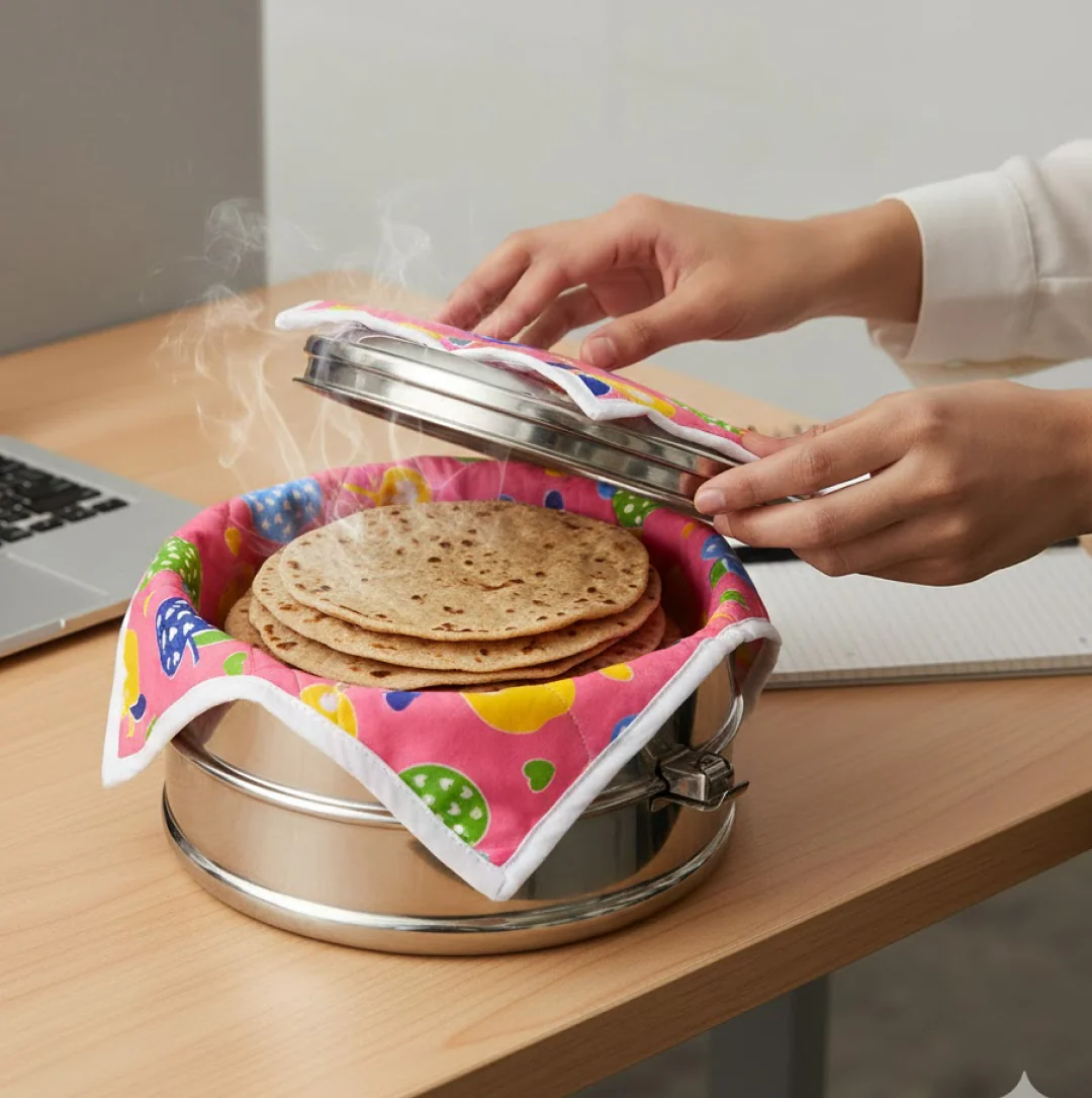 Roti Cover – Square Cotton for Fresh Chapatis | Tidy Table - Image 5