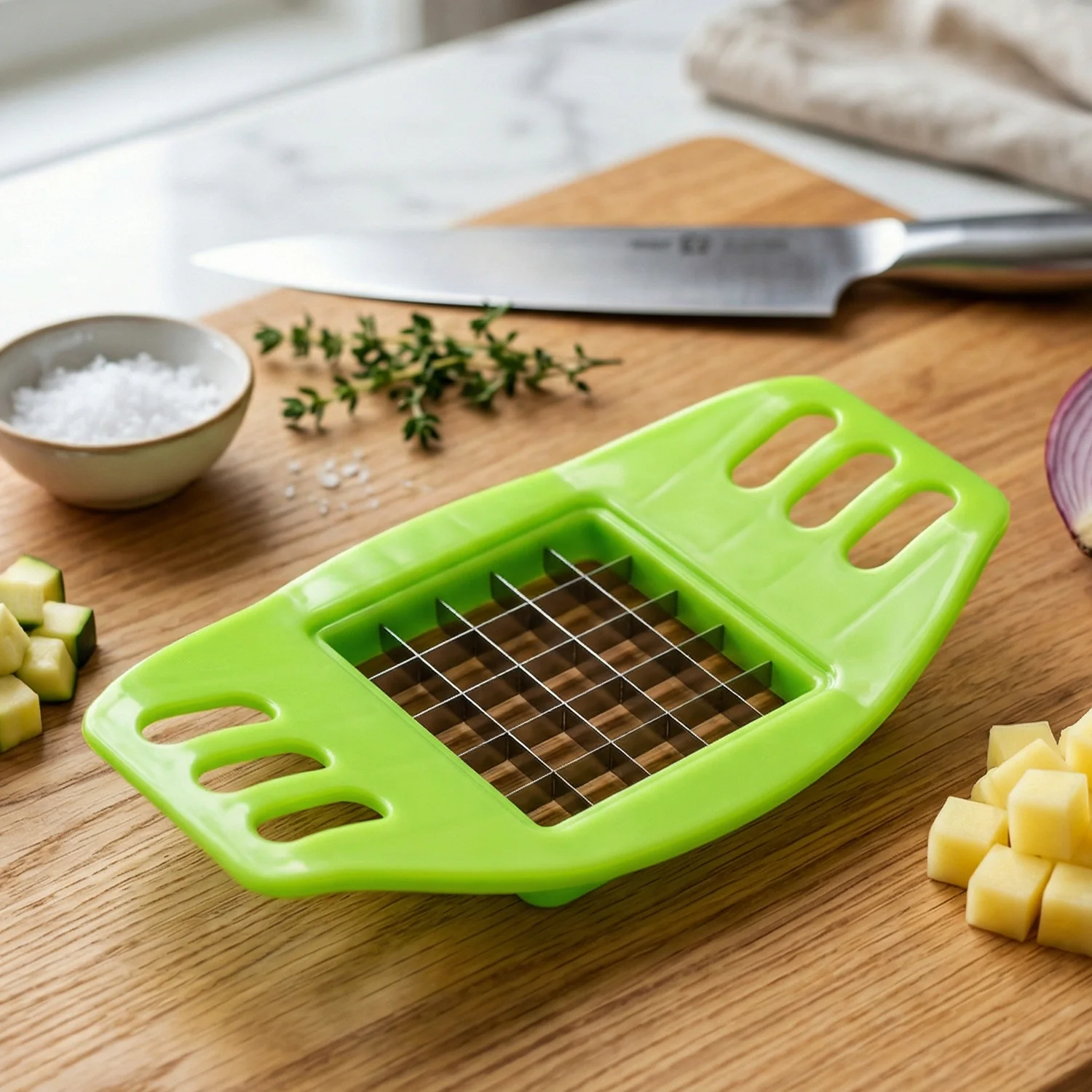 Potato Fries Cutter – Stainless Steel Blades for Easy Slicing | Indo Glow - Image 2