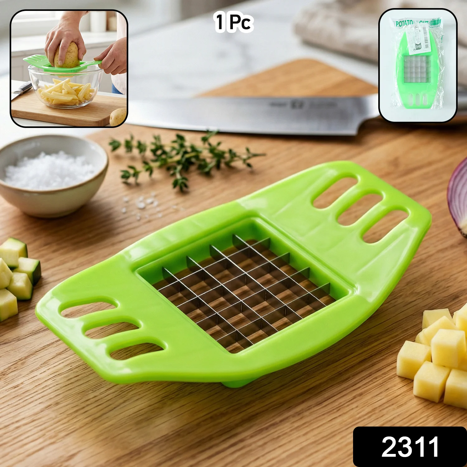 Potato Fries Cutter – Stainless Steel Blades for Easy Slicing | Indo Glow - Image 5