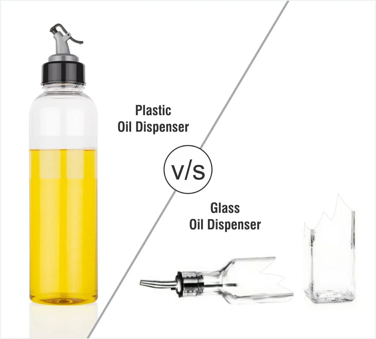 Plastic Oil Dispenser – 1 Litre Transparent Bottle | Vastate - Image 9