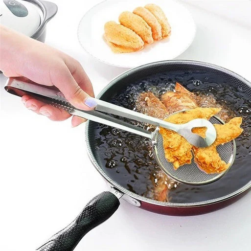 Frying Filter Spoon – 2-in-1 Stainless Steel with Clip | Quickslice - Image 6