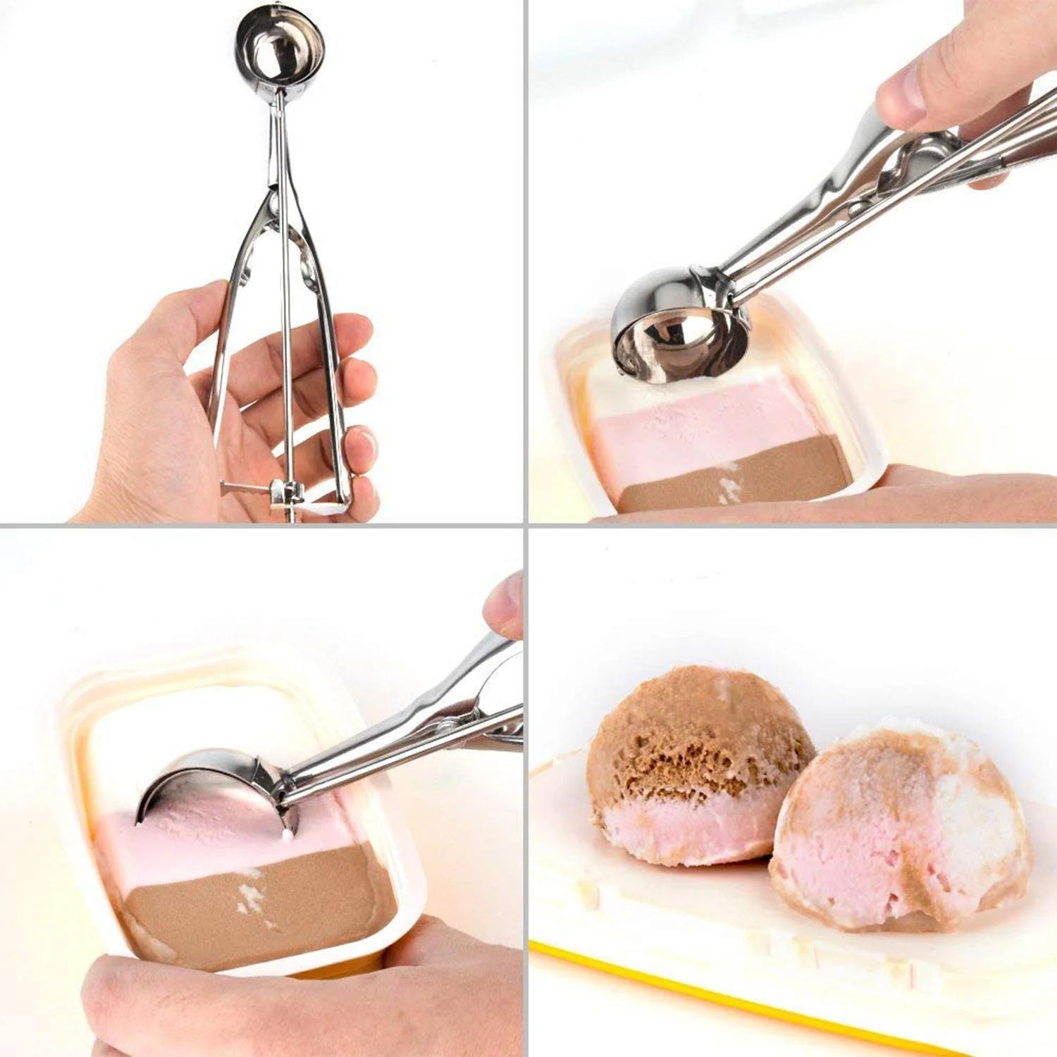 Ice Cream Scoop – Trigger Release Stainless Steel | Indo Glow - Image 3