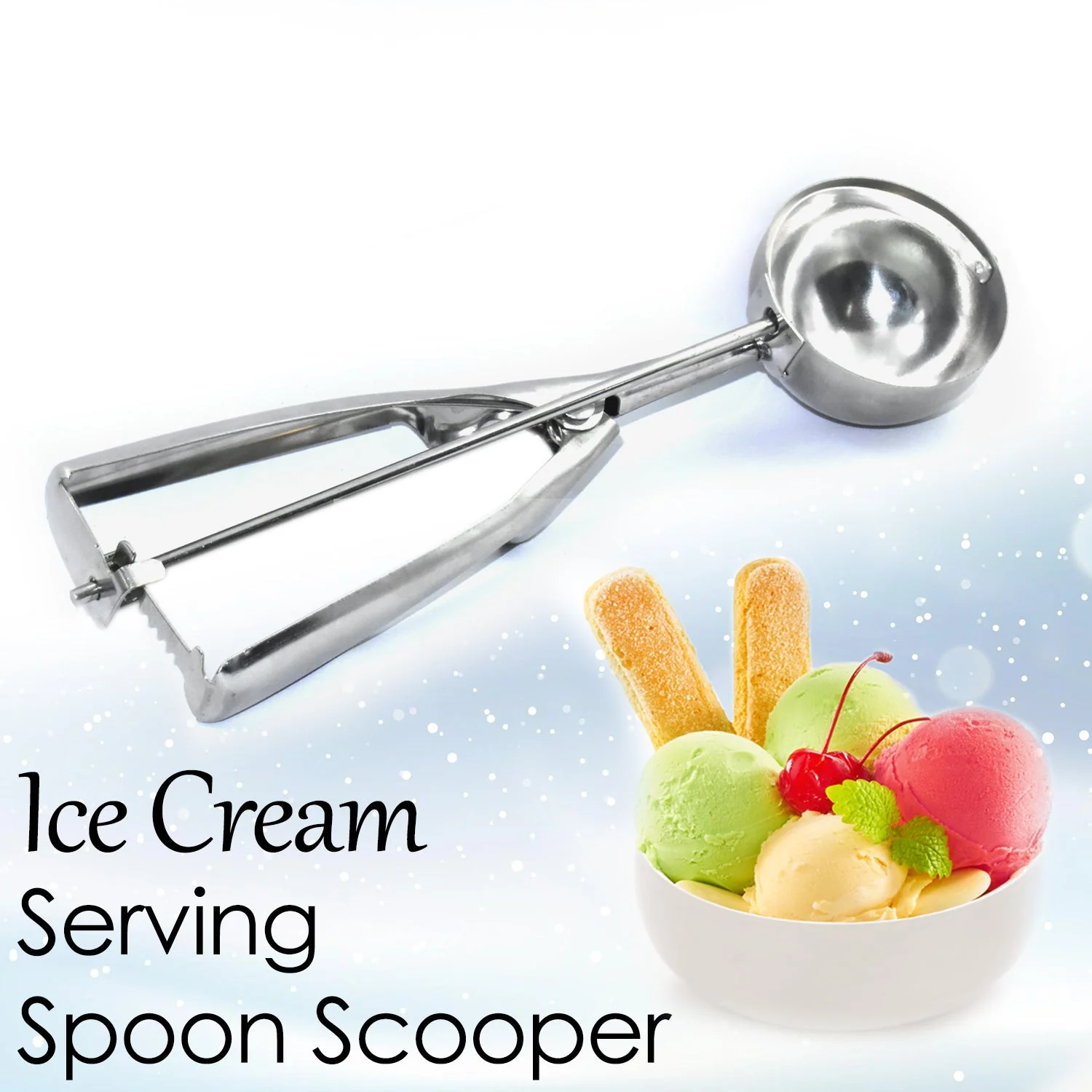 Ice Cream Scoop – Trigger Release Stainless Steel | Indo Glow - Image 6