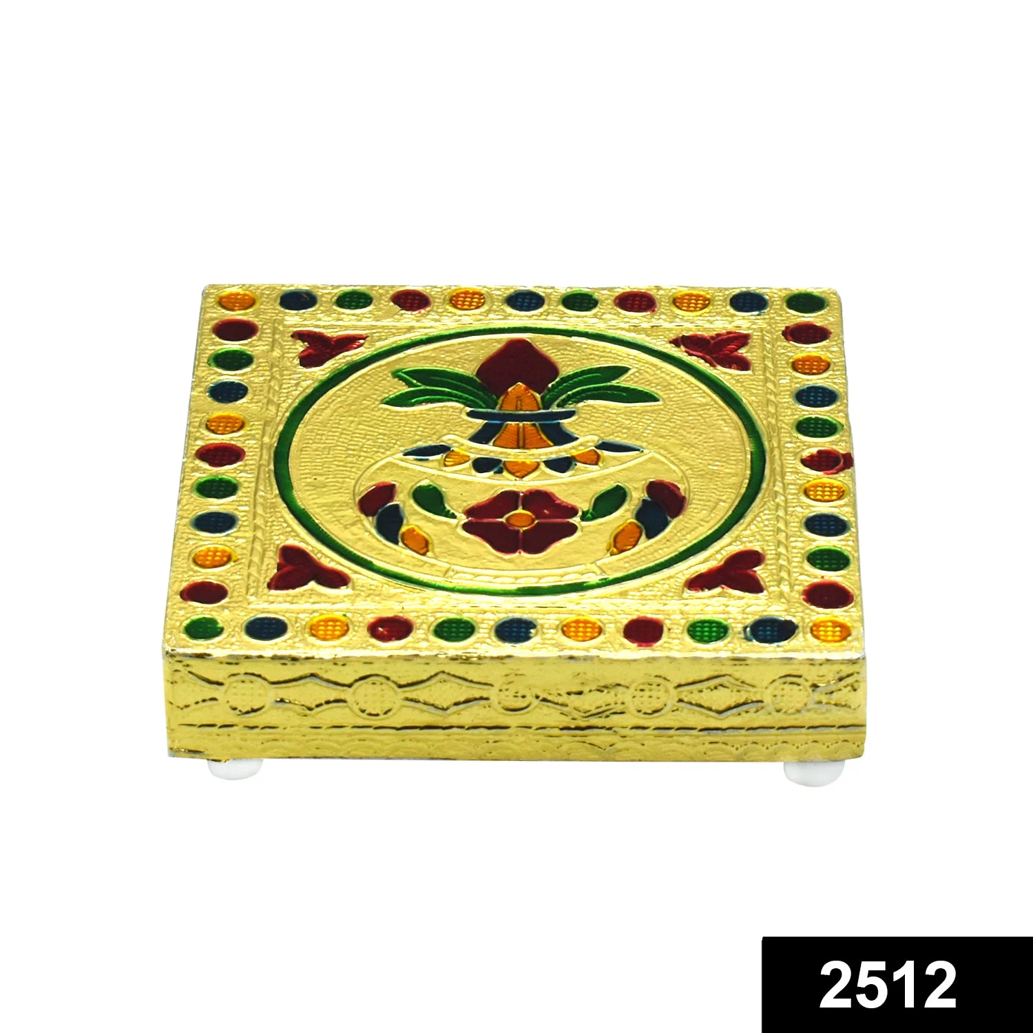 Wooden Bajot – Handcrafted Pooja Chowki & Stool | Styleva - Image 2