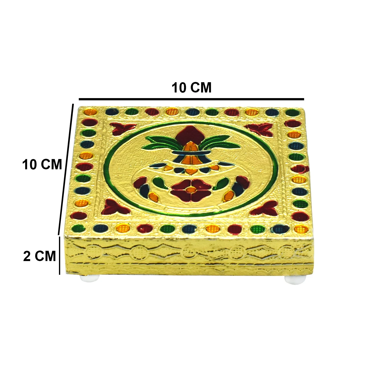 Wooden Bajot – Handcrafted Pooja Chowki & Stool | Styleva - Image 5