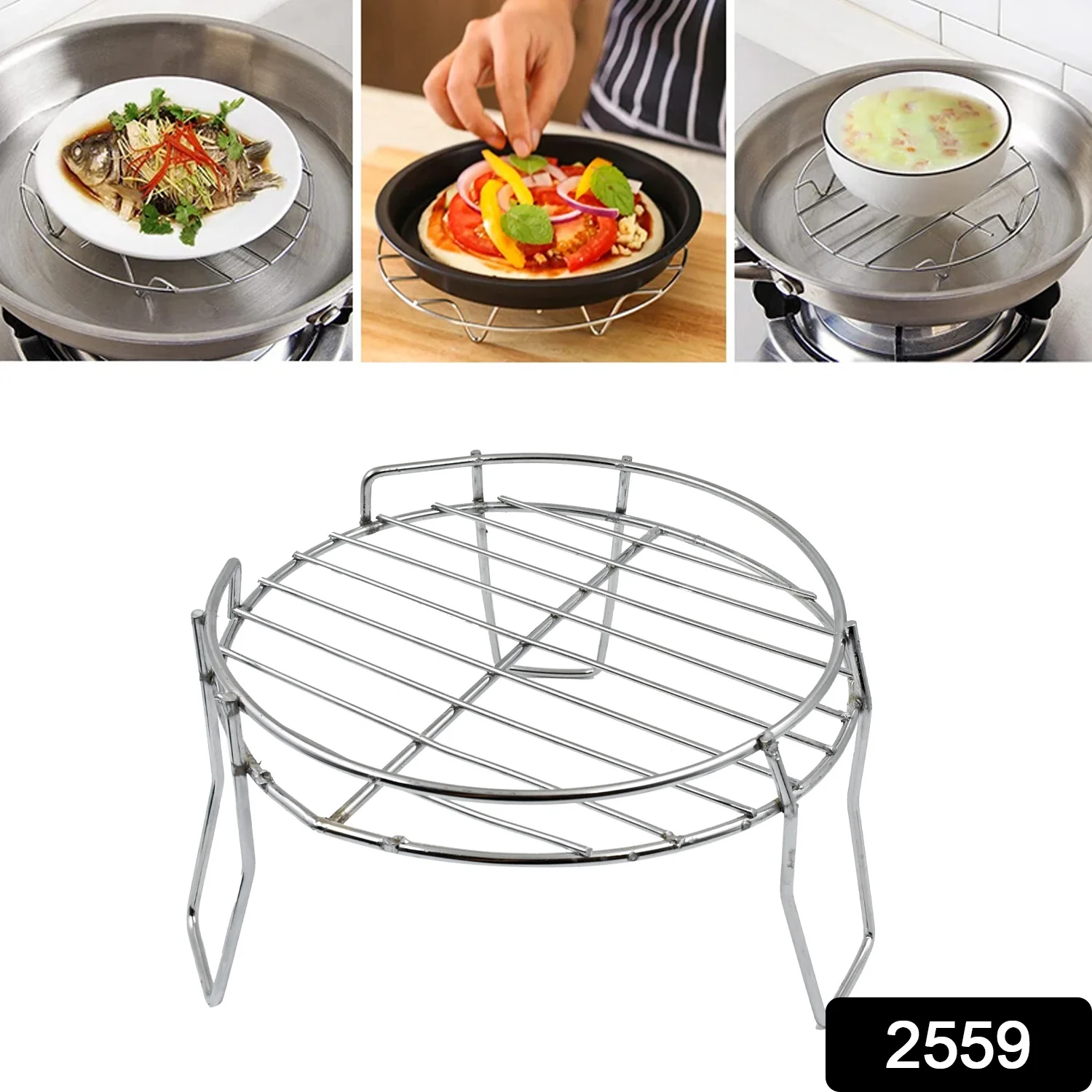 Stainless Steel Pot Stand – 3 Legged Matka Holder | Styleva - Image 2