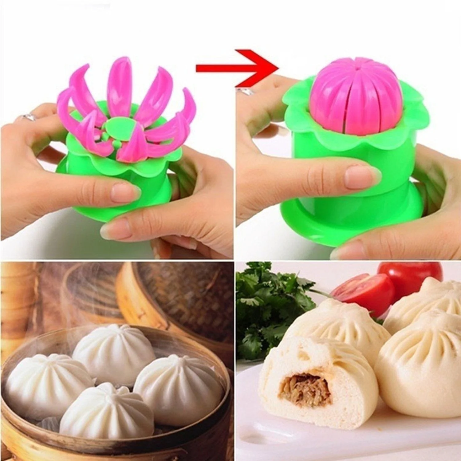 Momos Maker – Plastic Mold & Filling Spoon for Dumplings | ChefAura - Image 3
