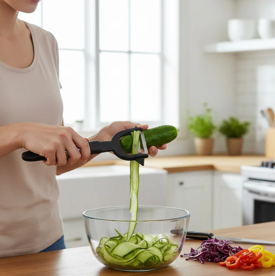 Julienne Vegetable Peeler – 2-in-1 Stainless Steel Blades | Quickslice - Image 3