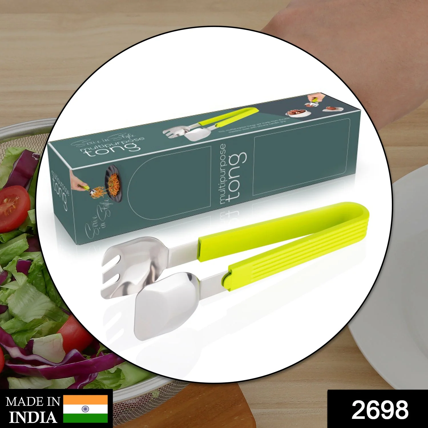 Salad Tongs – Durable Kitchen Grabber for Serving Food | Storenzo - Image 2
