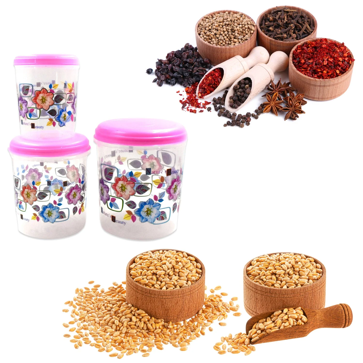 Plastic Storage Container Set – 3 Pc Home & Office | Storenzo - Image 4