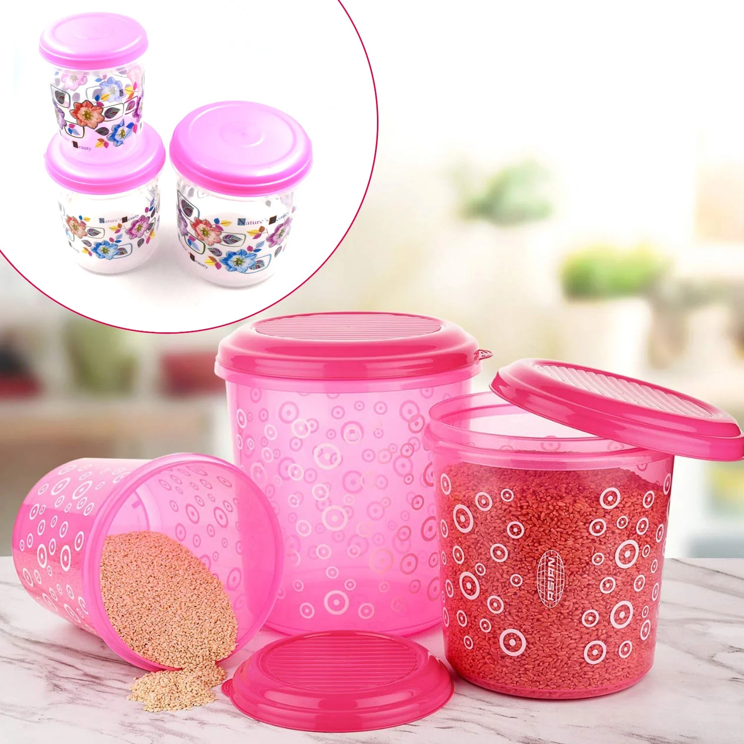 Plastic Storage Container Set – 3 Pc Home & Office | Storenzo - Image 9