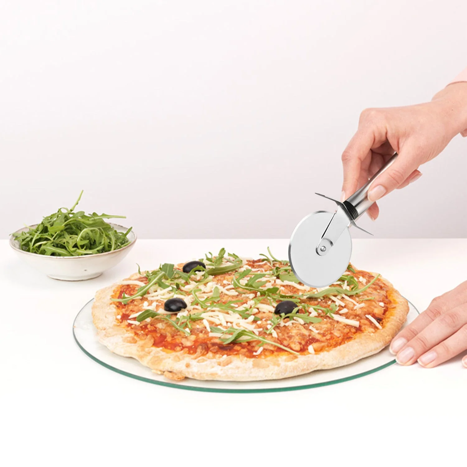 Stainless Steel Pizza Cutter – Sharp Wheel Slicer | Quickslice - Image 4