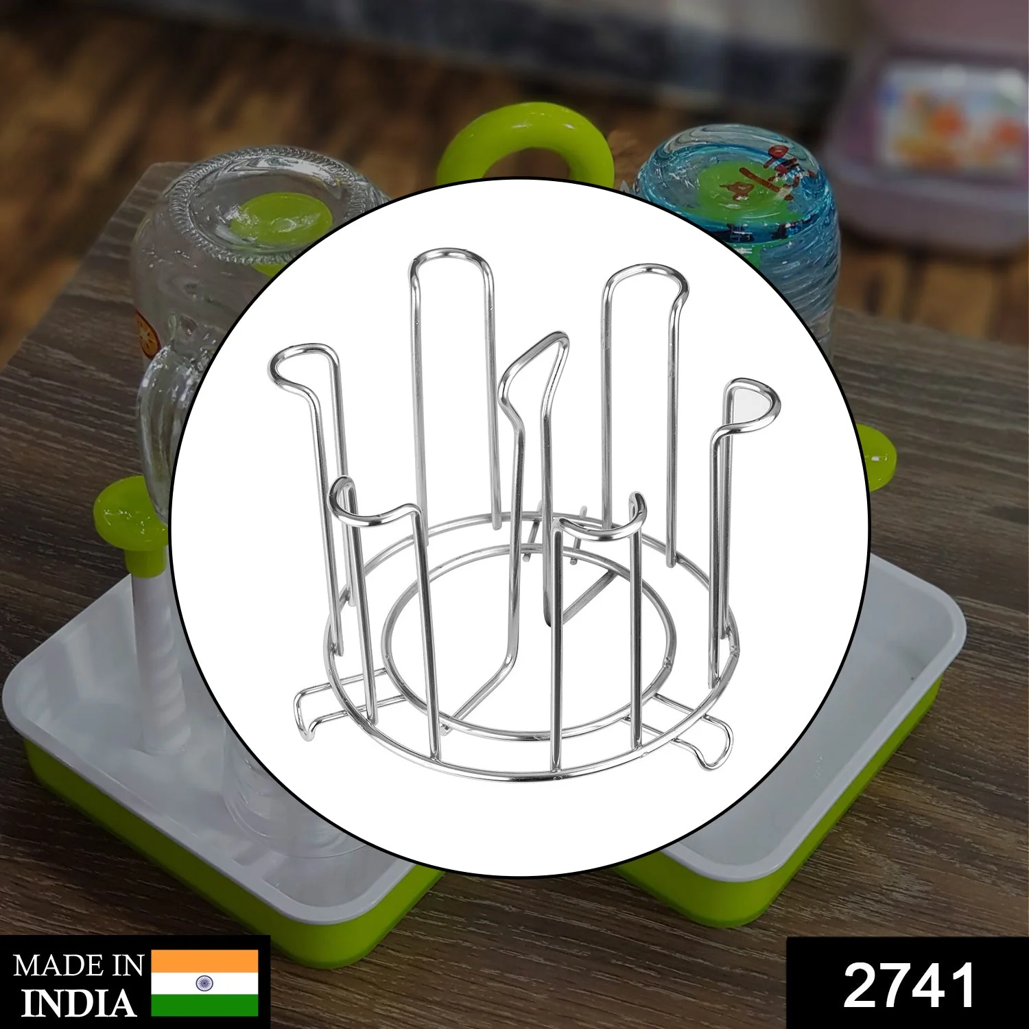 Stainless Steel Glass Stand – Round Kitchen Holder | Storenzo - Image 12