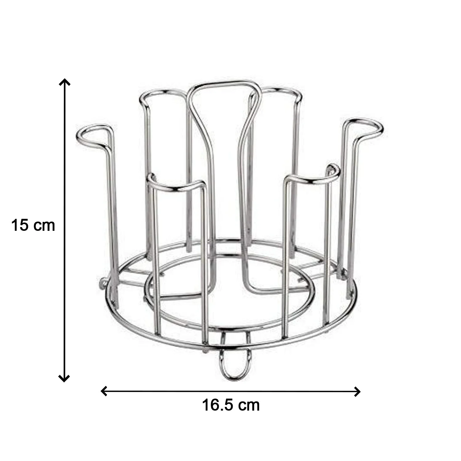 Stainless Steel Glass Stand – Round Kitchen Holder | Storenzo - Image 7