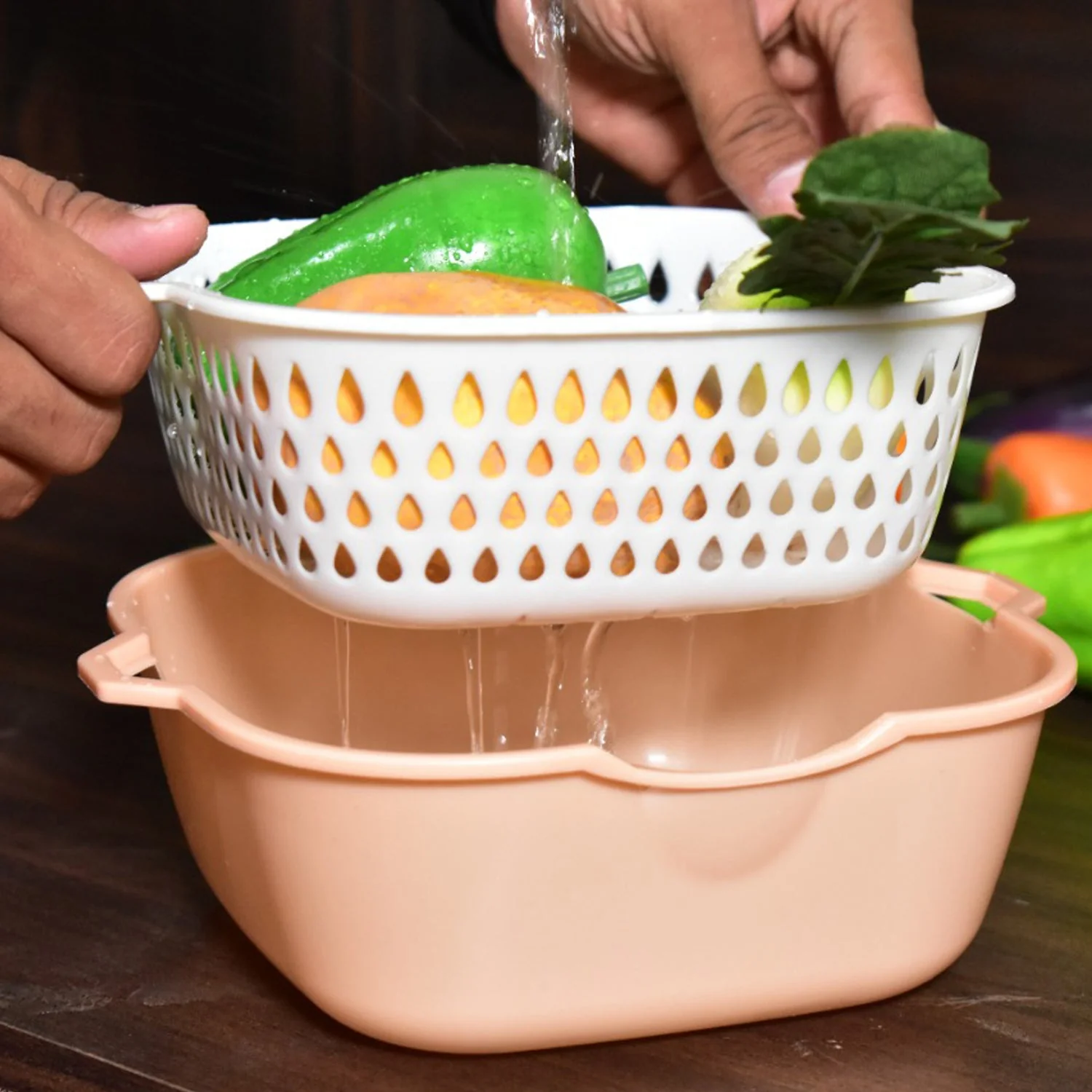 2-in-1 Basket Strainer – Fruit & Vegetable Rinser | Indo Glow - Image 6