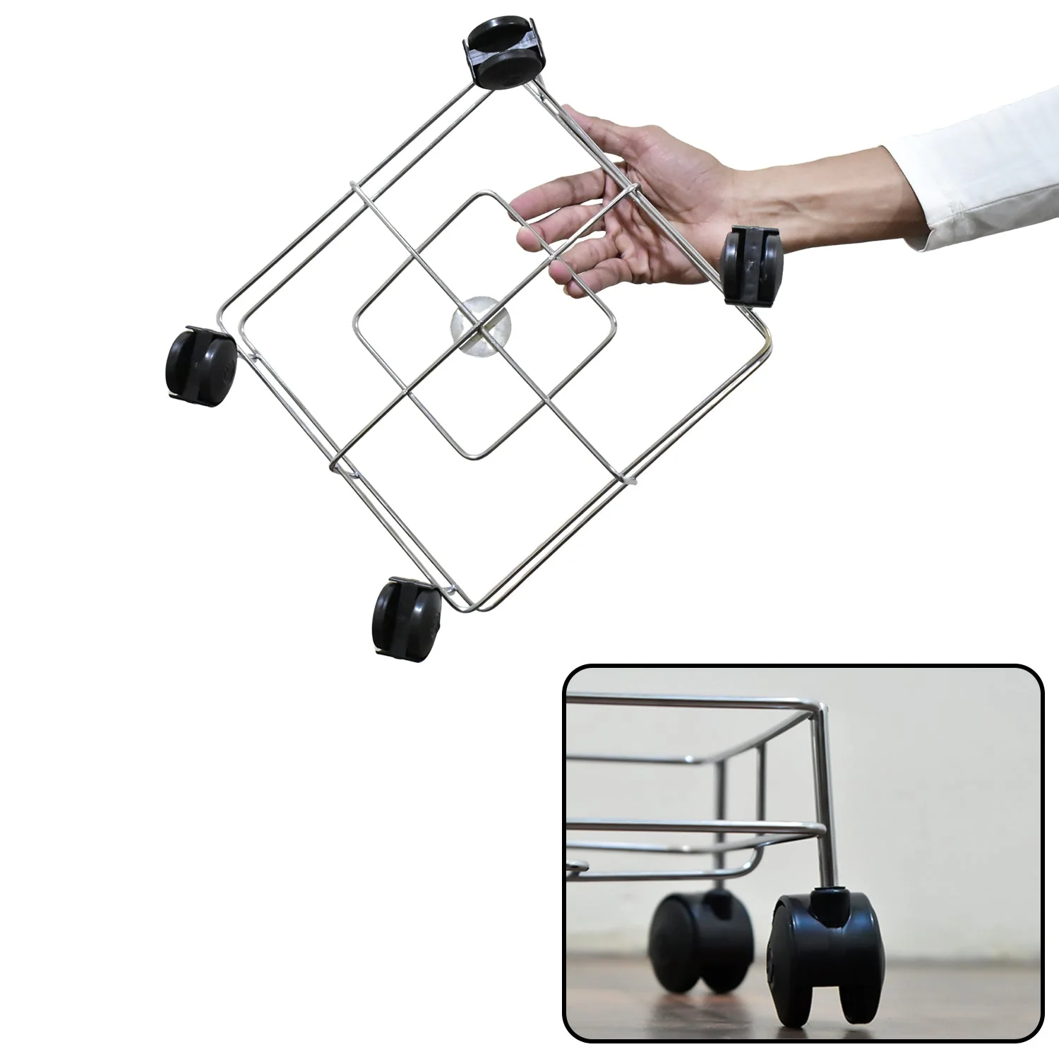 Stainless Steel Oil Stand – Square Kitchen Organizer | Indo Glow - Image 7