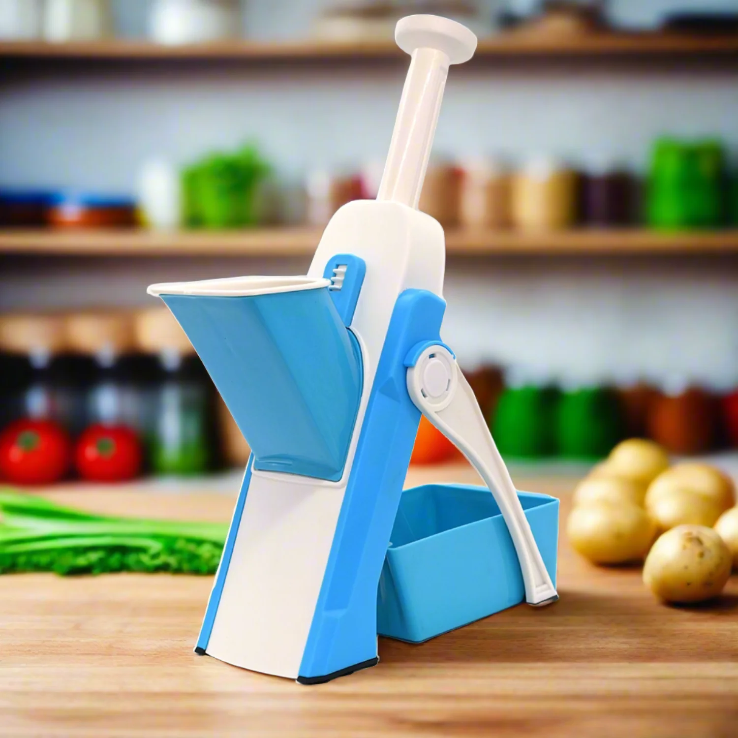 Vegetable Chopper – Adjustable Hand Press Slicer | XcelCraft - Image 4