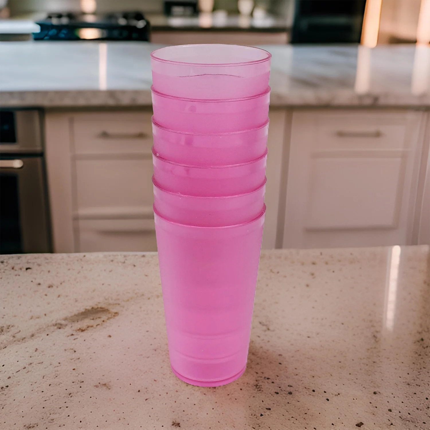 Plastic Glass Set – 6-Piece, 300ml | Durable DeoDap Drinkware - Image 3