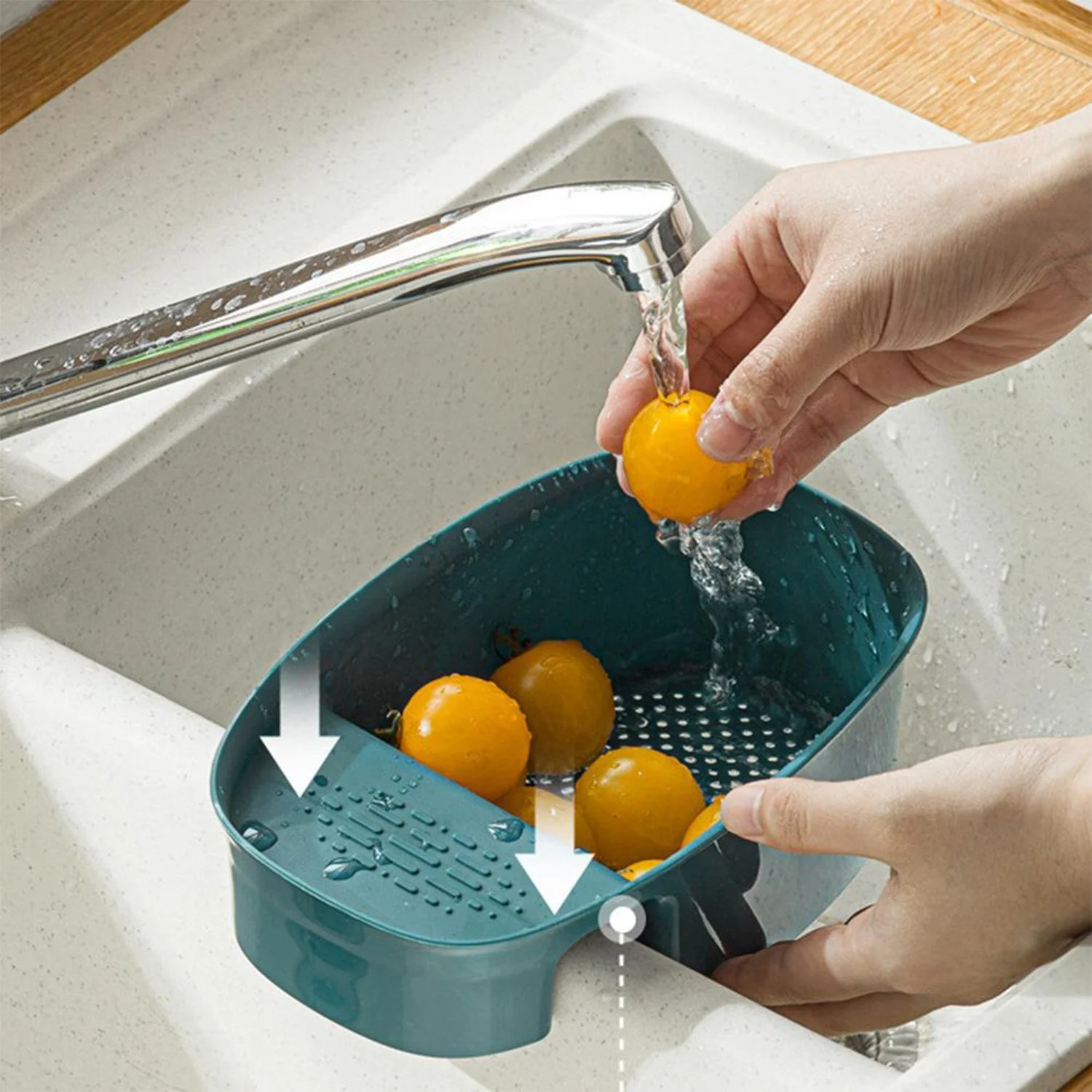 Kitchen Dish Drainer – Space-Saving Sink Basket | Quickslice - Image 8