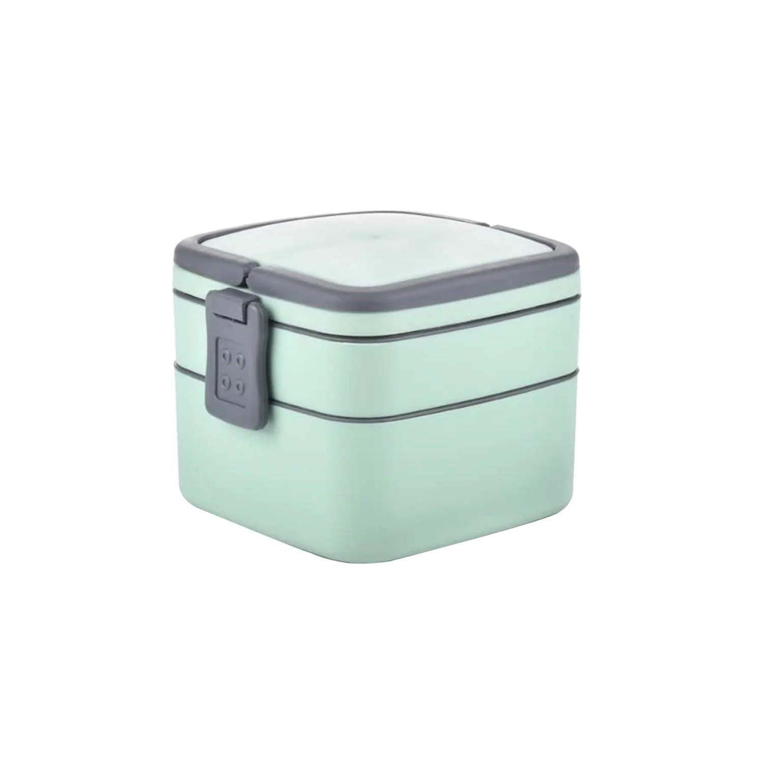 Stackable Lunch Box – Green Double-Layer Tiffin | Lunchie Bunchie - Image 5