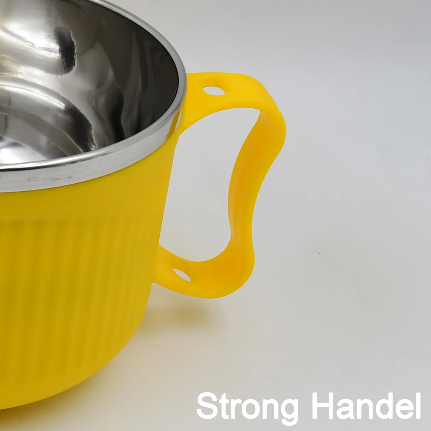 Maggie Bowl with Lid & Handle – Double-Layer Steel for Hot Meals | Jiaqi - Image 3