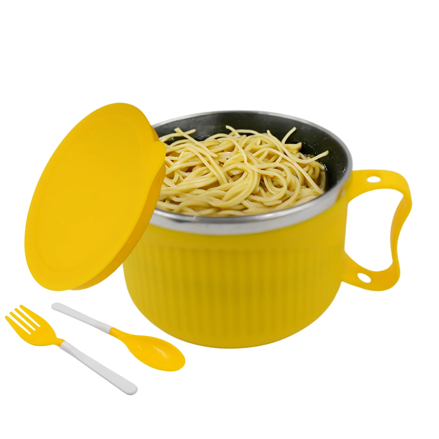 Maggie Bowl with Lid & Handle – Double-Layer Steel for Hot Meals | Jiaqi - Image 5