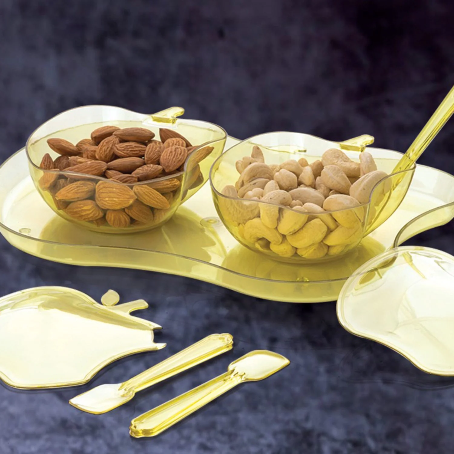 Apple Shape Serving Set – 2Pc Dinnerware | Indo Glow - Image 4