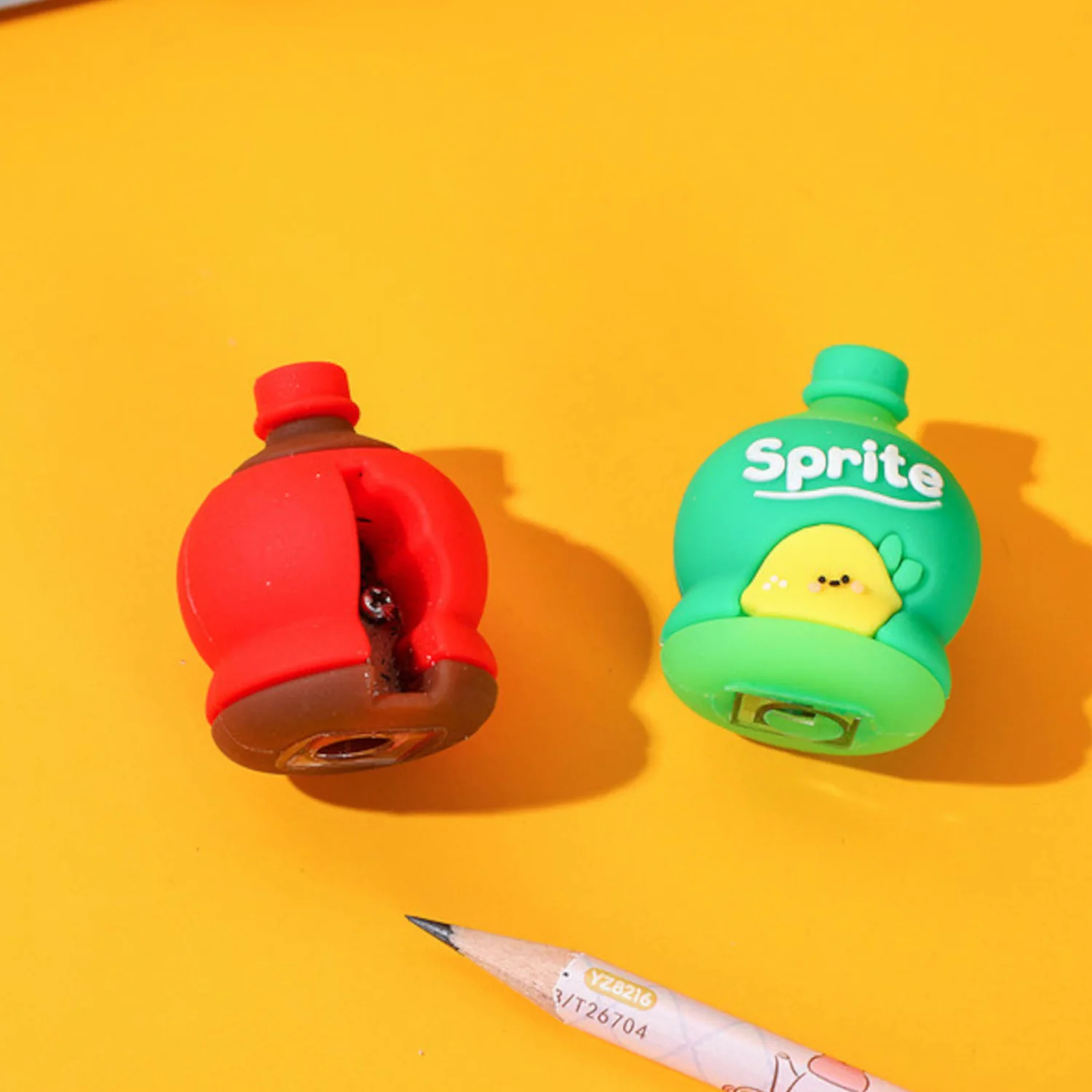 Bottle Shape Pencil Sharpener – 2-in-1 Eraser Set | JubileeJoy
