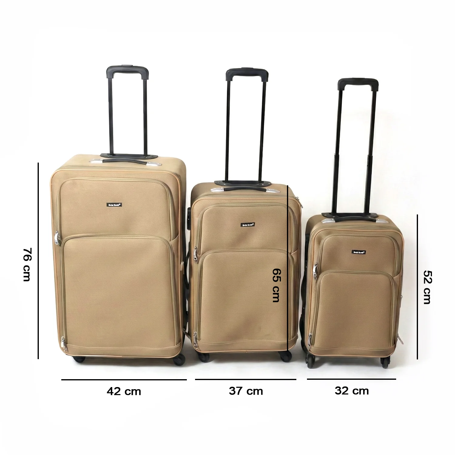 Soft Side Trolley Luggage Set – 3-Piece Travel Companion - Image 6