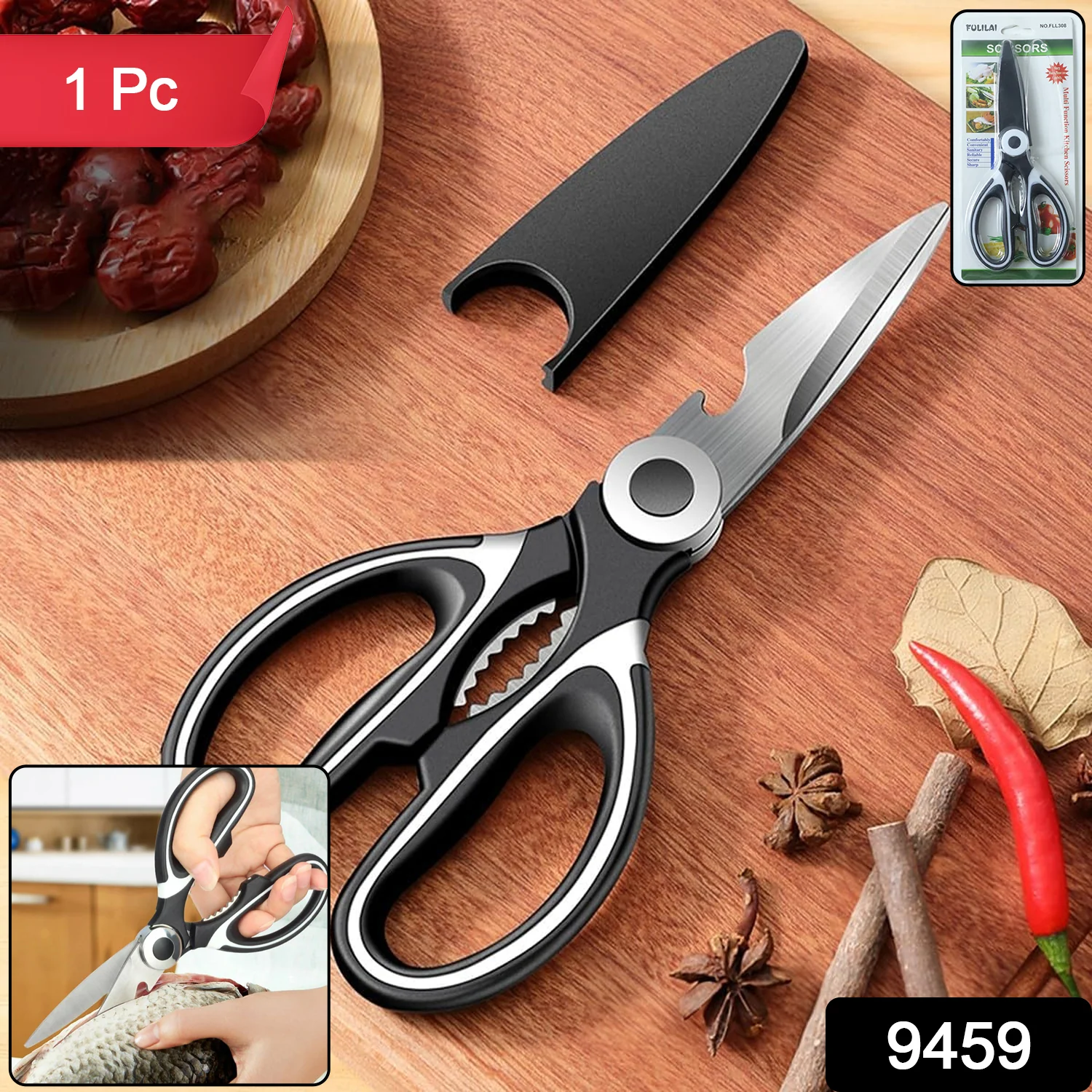 Multi-Function Kitchen Scissor – 6-in-1 Stainless Steel | DeoDap - Image 2