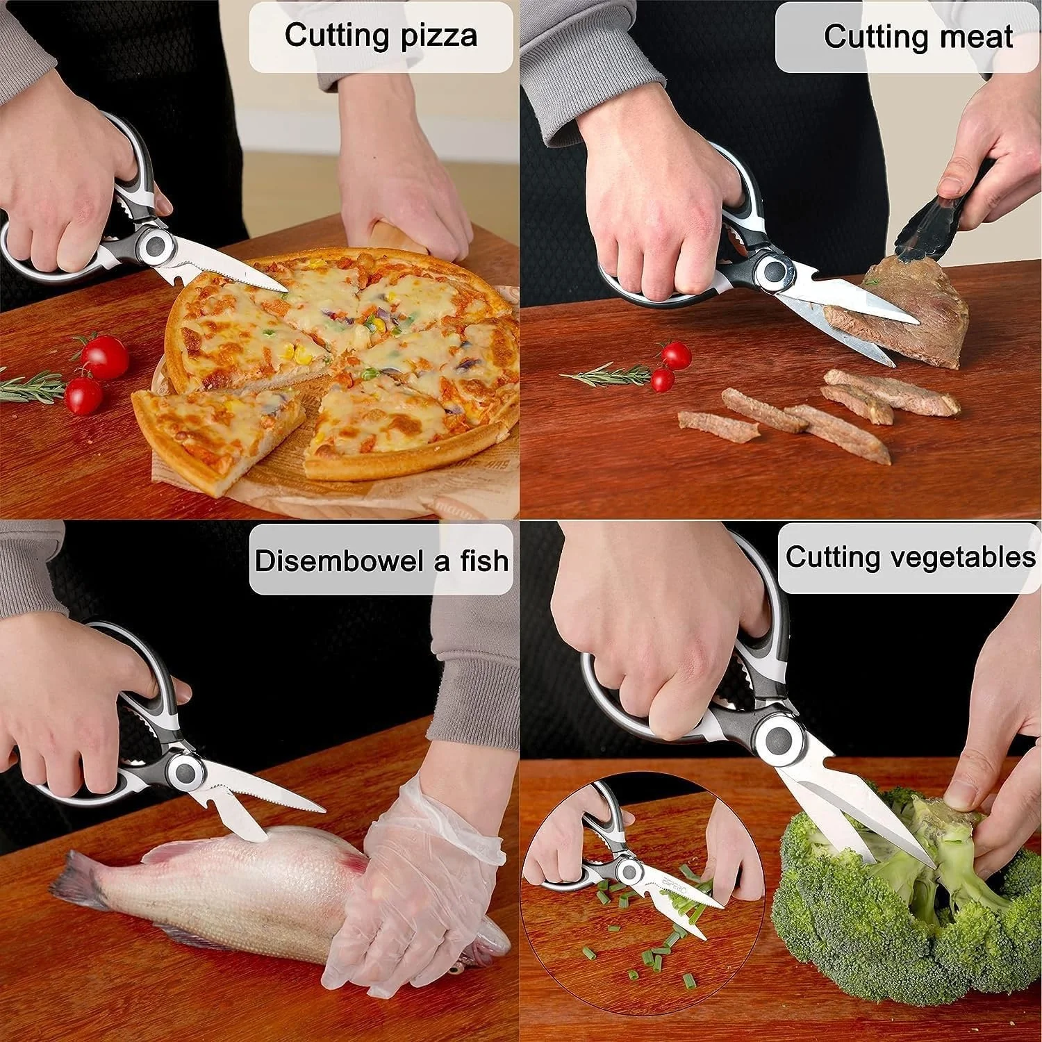 Multi-Function Kitchen Scissor – 6-in-1 Stainless Steel | DeoDap - Image 3