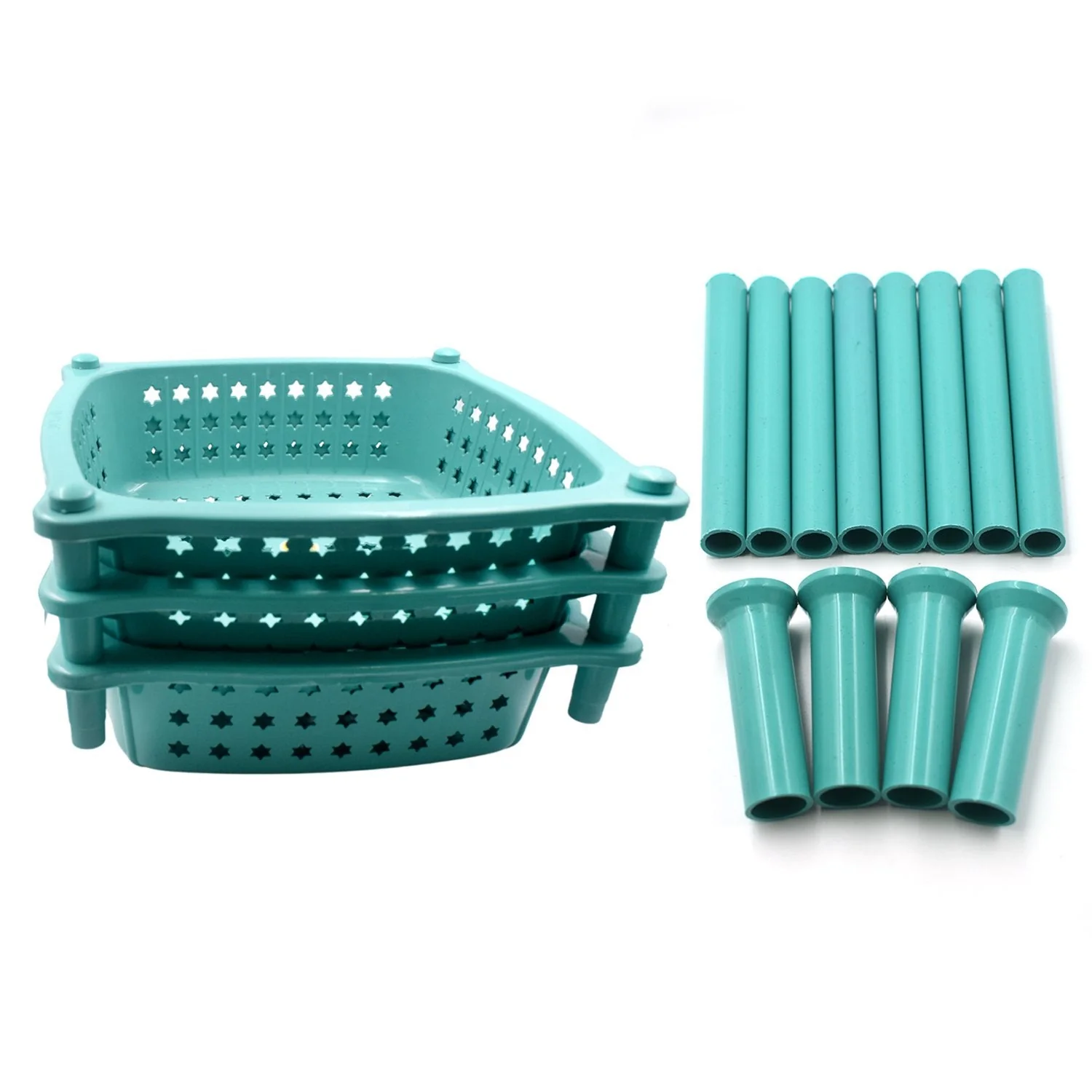 Kitchen Trolley Basket – 3 Layer Square Storage Rack | CookAura - Image 5