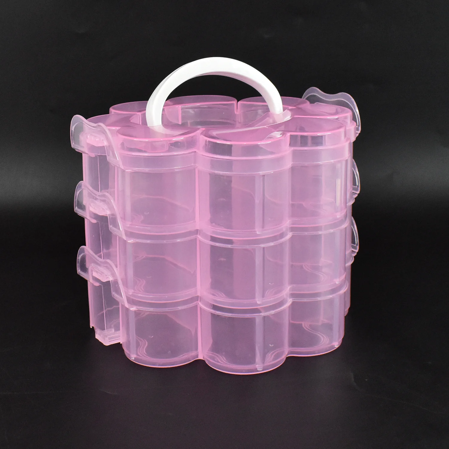 Flower-Shaped 3-Layer Storage Box – 9 Compartments Organizer - Image 8