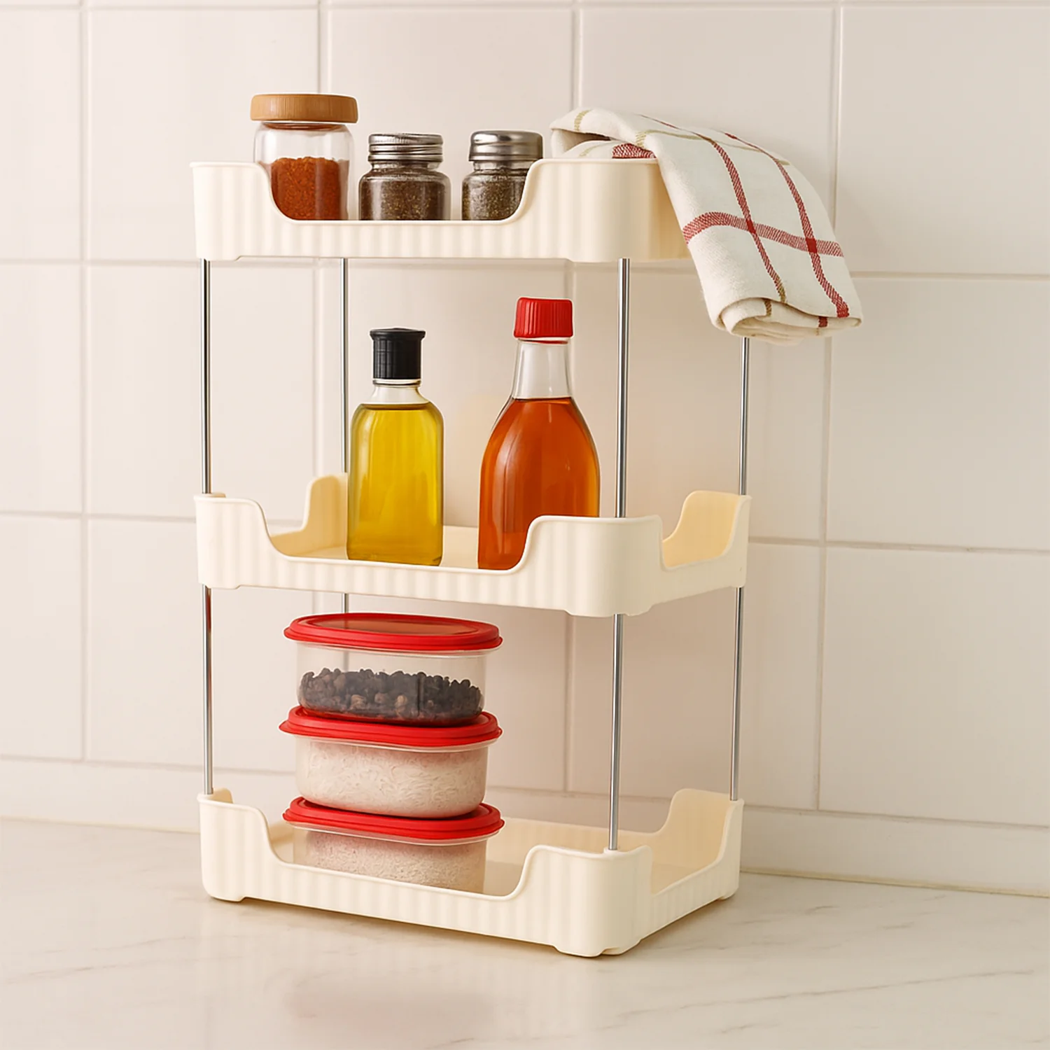 3-Tier Storage Organizer Rack – Compact & Versatile Shelf - Image 6